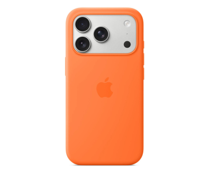 Etui do telefonów Apple Silikonowe etui z MagSafe do iPhone 17 Pro pomarańczowe